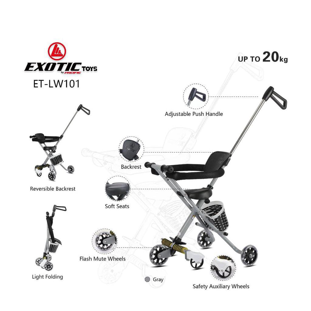 STROLLER SEPEDA EXOTIC STROLLER SEPEDA ANAK STROLLER SEPEDA BAYI Magic Stroller Micro Trike Exotic LW 101 Roda 5 ADA KERANJANG KERANJANG Kereta Dorong Anak roda bayi stroller bayi roda anak stroller LW201 STROLLER SEPEDA STROLLER EXOTIC LW 201 LW201