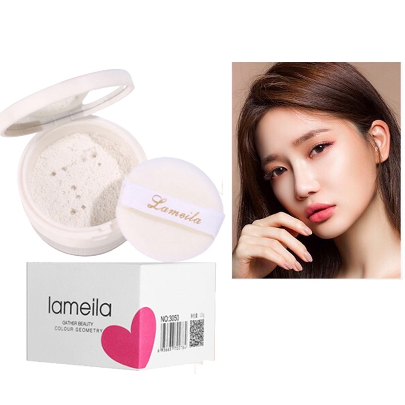 SHINE STAR - Lameila Powder Oil Control Dengan Kaca / Bedak Tabur Wajah Lameila (READY)