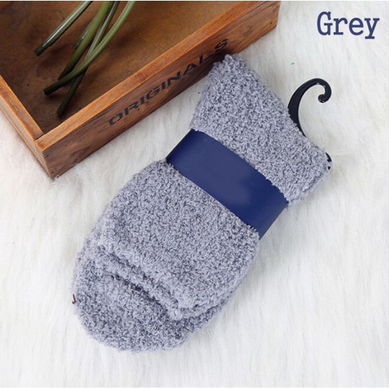 Kaos Kaki Wool Thermal Unisex Cowok Cewek Wol Hangat Tebal Pria Wanita Import