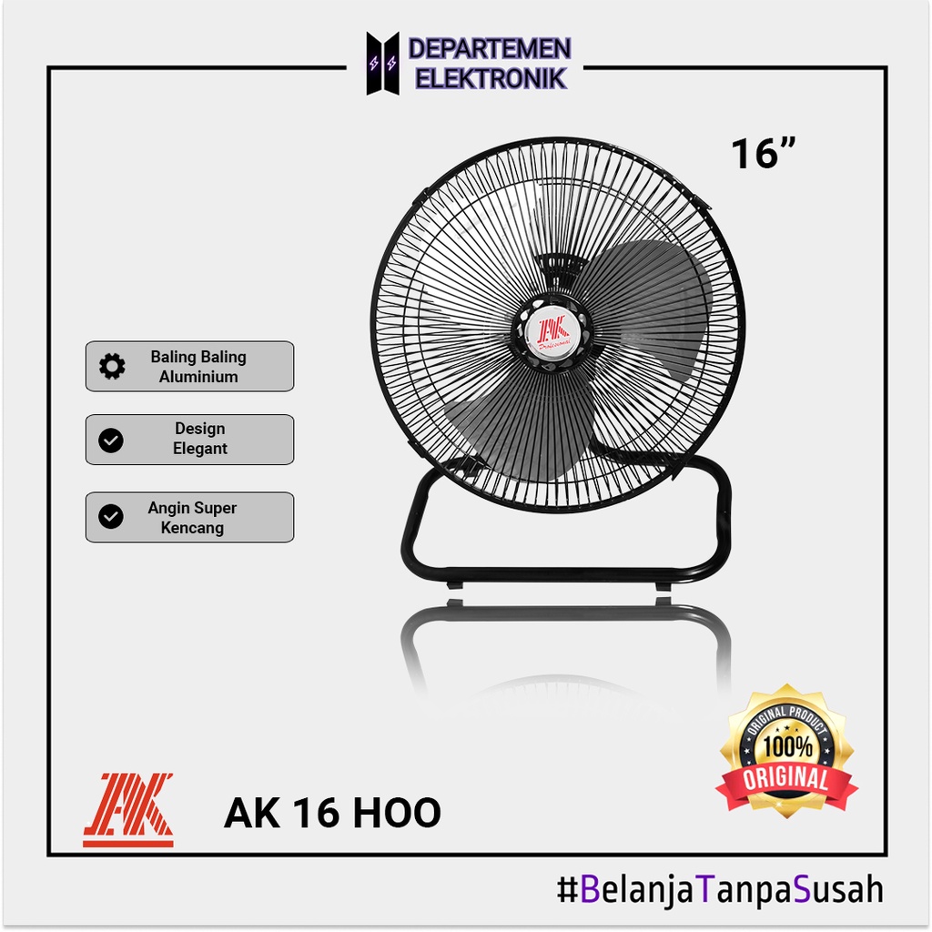 AK - Kipas Besi Meja Floor Fan AK 16&quot; HOO MURAH BANGET / GARANSI RESMI