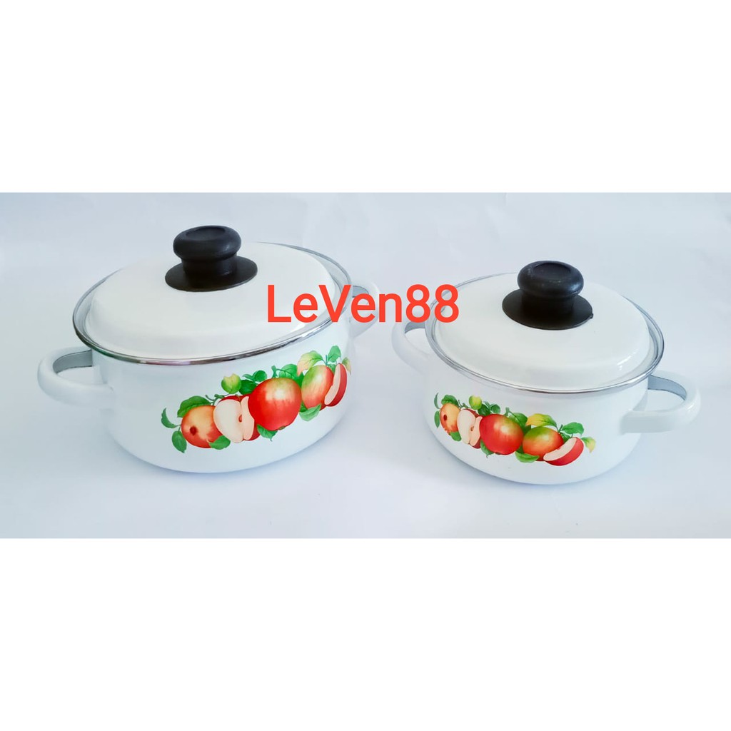 Cookware vina set/enamel set kedaung/set panci kuping kedaung 16&18/panci