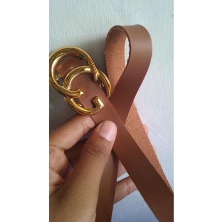 Belt Ikat Pinggang Wanita Fashion  Kekinian  Korean Style - Gesper Kulit Sintesis Murah Grosir - Tal