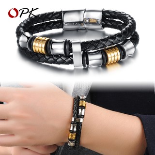 OLEVS Gelang Tangan Strap Kulit Kepang Lilit untuk Pria OLEVS Gelang Tangan Strap Kulit Kepang Lilit untuk Pria