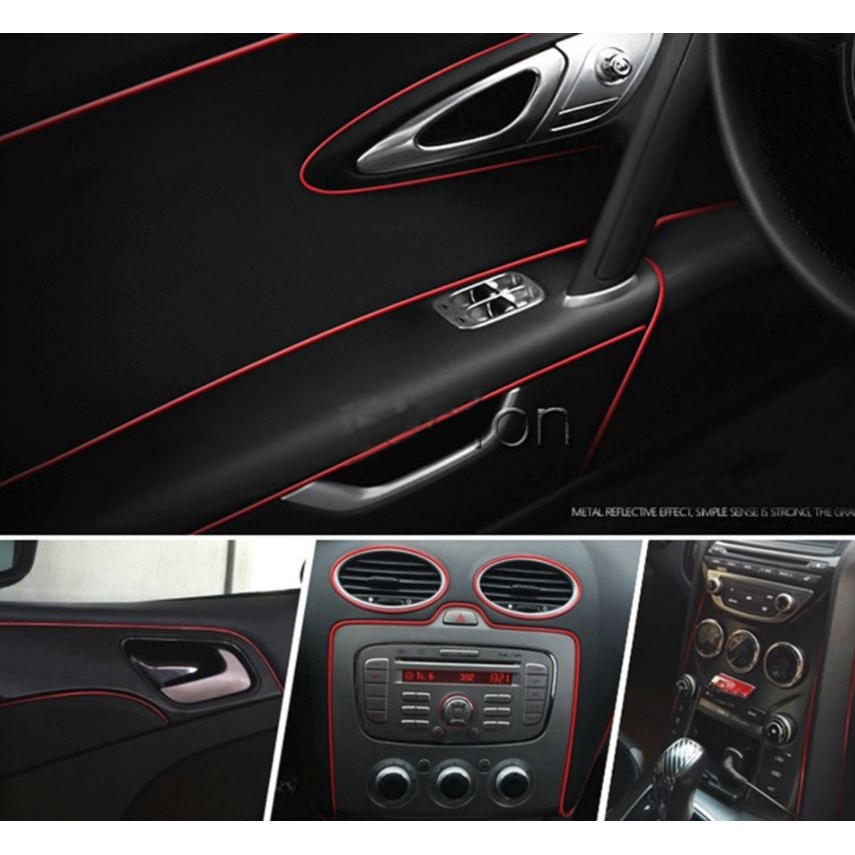 

Stiker Lis Interior Mobil- Merah / Stiker Interior Mobil Lis 5M / Stiker Dekorasi Interior Mobil 5M - Red