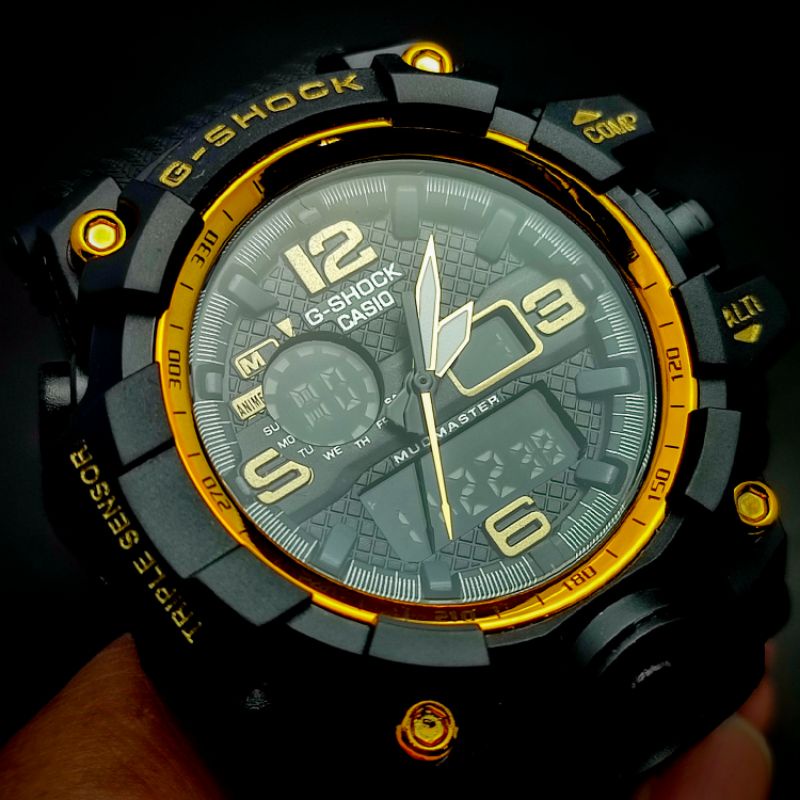 JAM TANGAN COUPLE G SHOCK GWG BLACK GOLD GRADE A INCLUDE BONUS