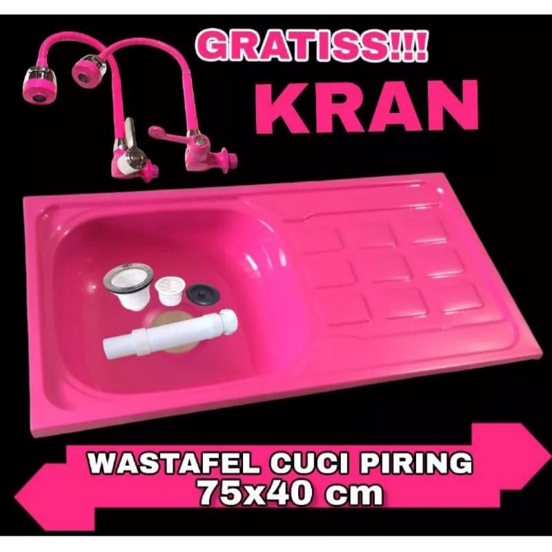 Promo Bak/Wastafel Cuci Piring Stainless 75cm Paket Bak Cuci Piring Warna