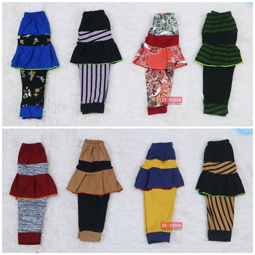 Umbrella Pants uk Bayi  3 - 12 Bulan / Model Celana Rok - Baby Polos Motif - Pants Murah Bahan Kaos