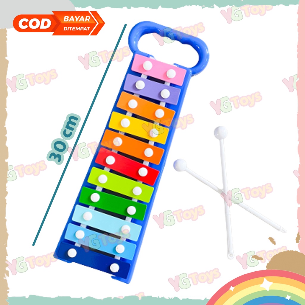 YGtoys Mainan Alat Musik Pukul Xylophone Anak Kids Music Toy Gamblang Edukasi Xilophone Kolintang Kulintang