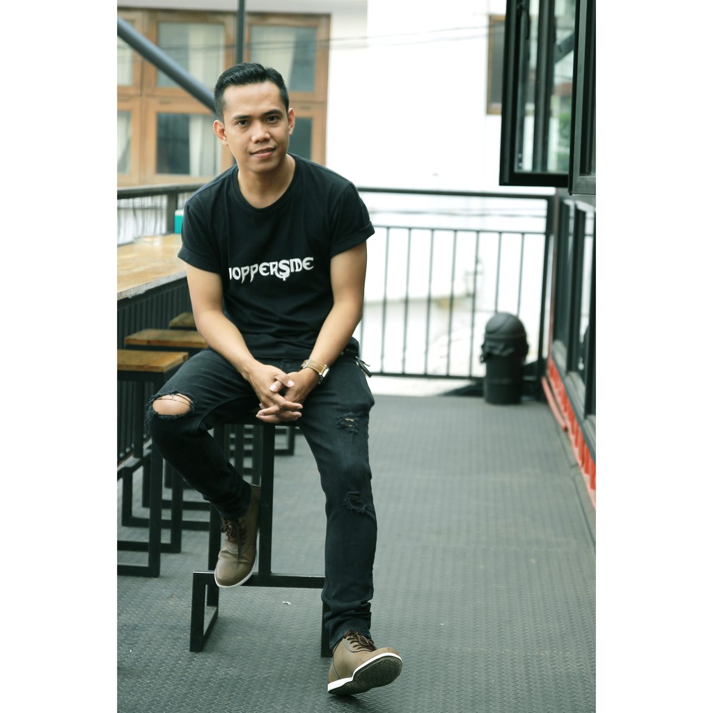 SEPATU KERJA KANTOR CASUAL SEMI BOOTS FORMAL KULIT COKLAT MOCCA PRIA SP2
