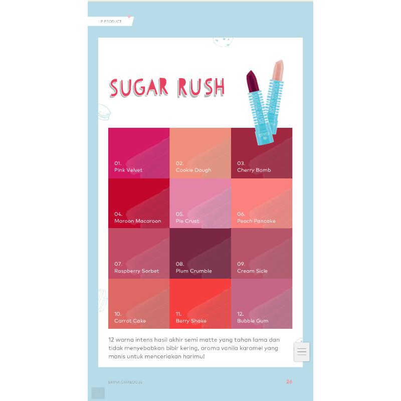 [EMINA] SUGAR RUSH LIPSTICK