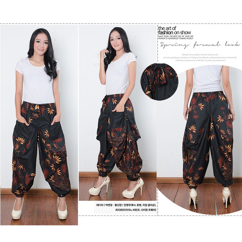  Celana  Kulot  Dussy Longpant Aladin  Batik  Wanita Shopee 