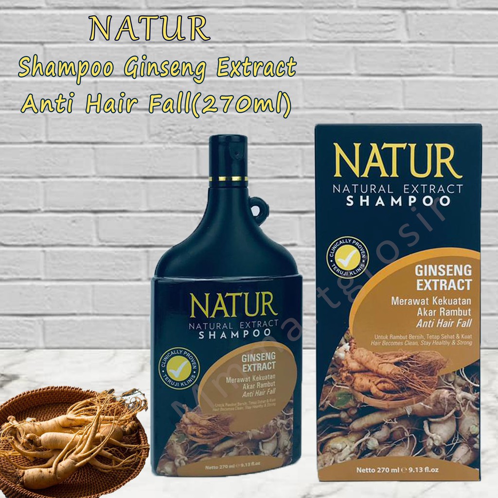 Natur / Shampoo / Tea tree oil / Gingseng extract / 270ml