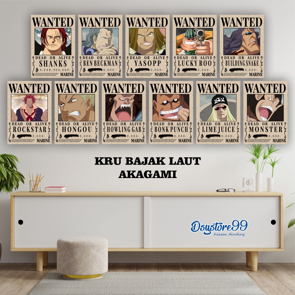 Paket Bendera dan Poster Bounty Kru Akagami