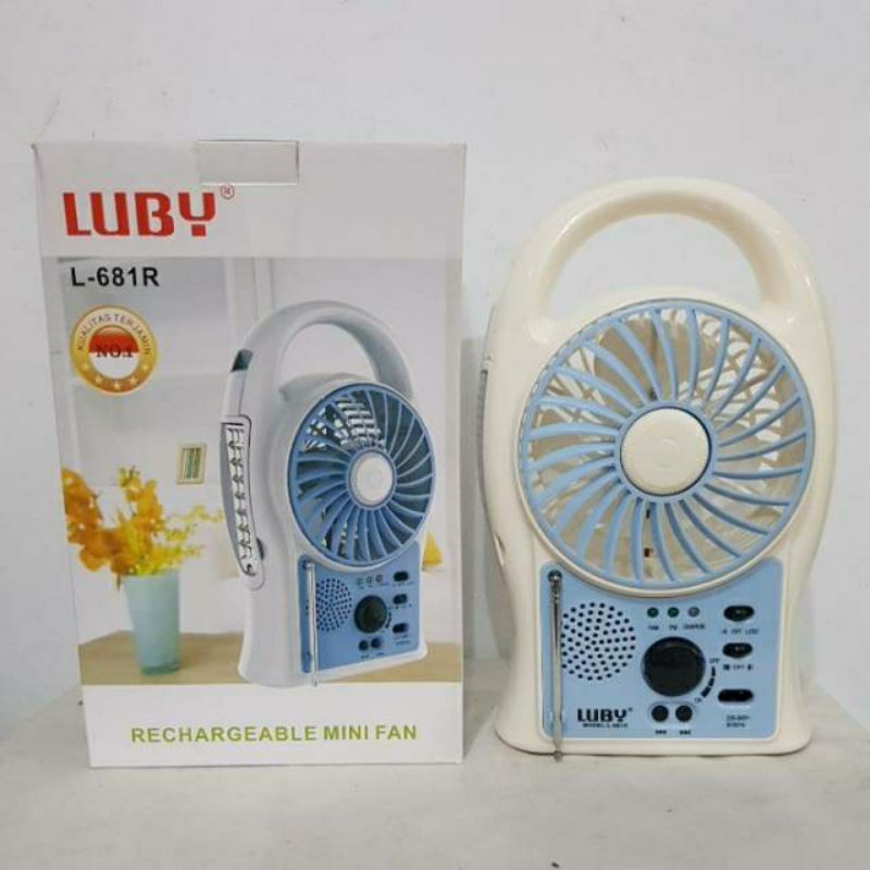 Luby L 681 R , Kipas Radio Emergency  Multi Fungsi