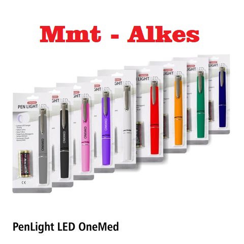 Penlight Lampu Putih LED Onemed+Baterai Senter Pena +Batrai