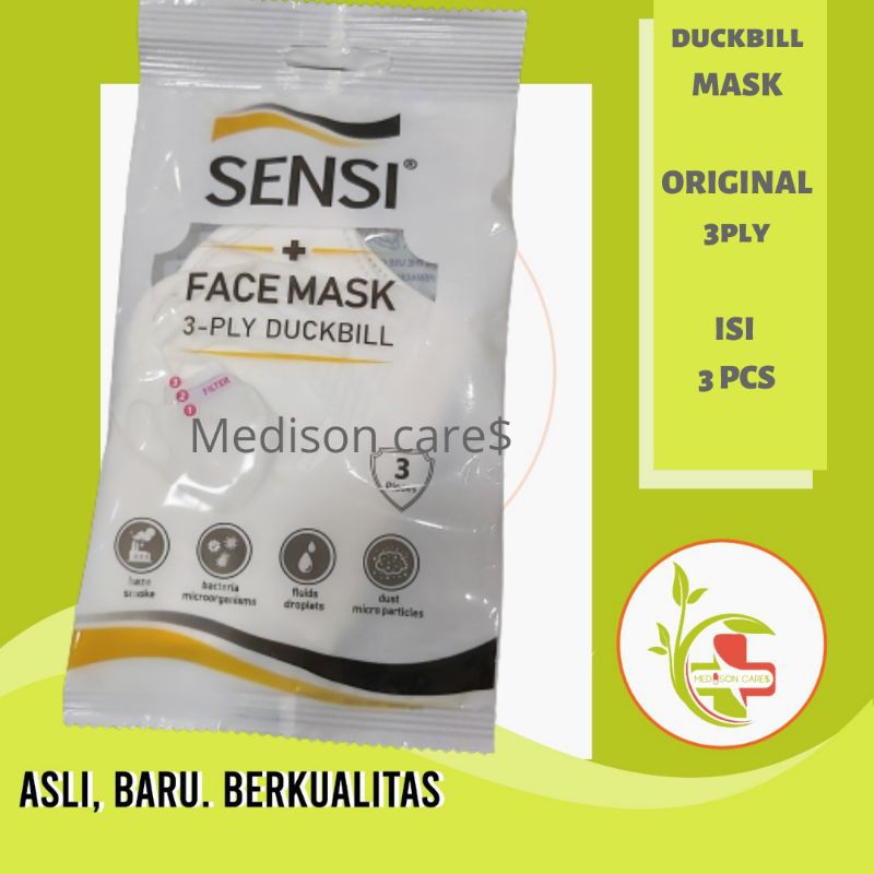 sensi duckbill SACHET original 3ply | ISI 3 PCS