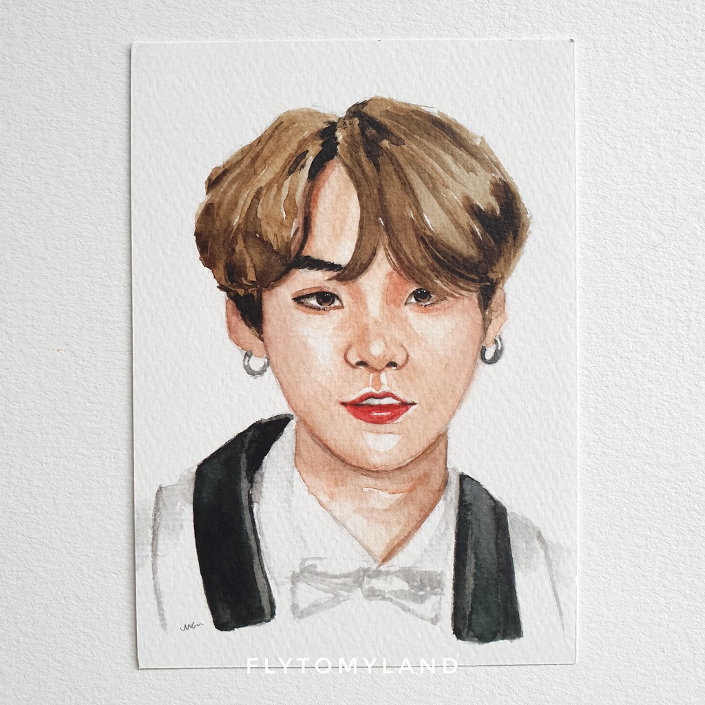 Jual Bts Suga - A6/A5 Watercolor Art Prints Indonesia|Shopee Indonesia
