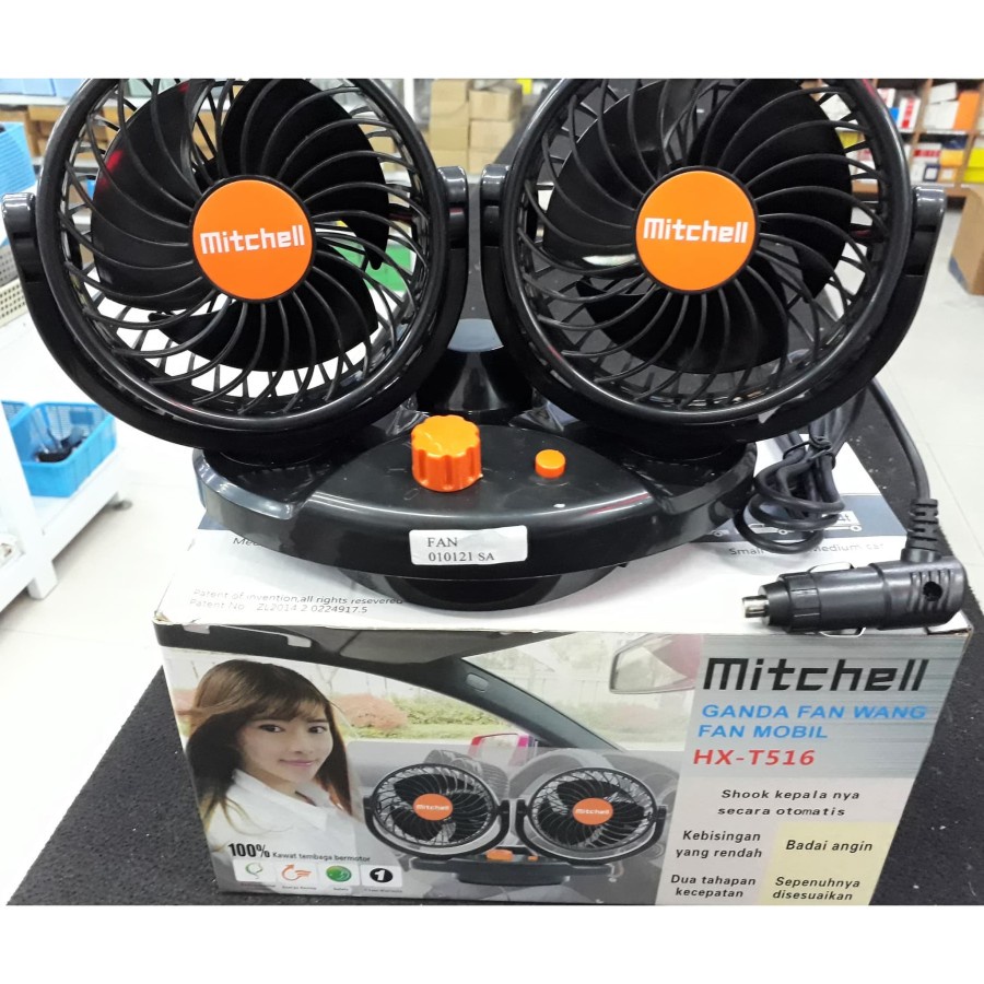 Kipas Angin Mobil T516 Car Cooling Double Fan / Kipas Angin Mobil 24V