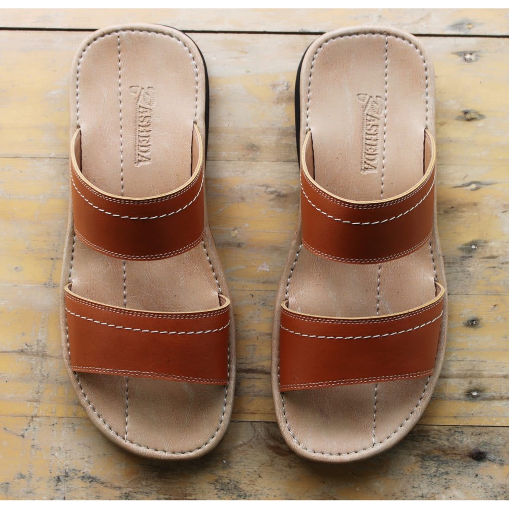 Sandal pria kulit asli Rasheda Gr 28