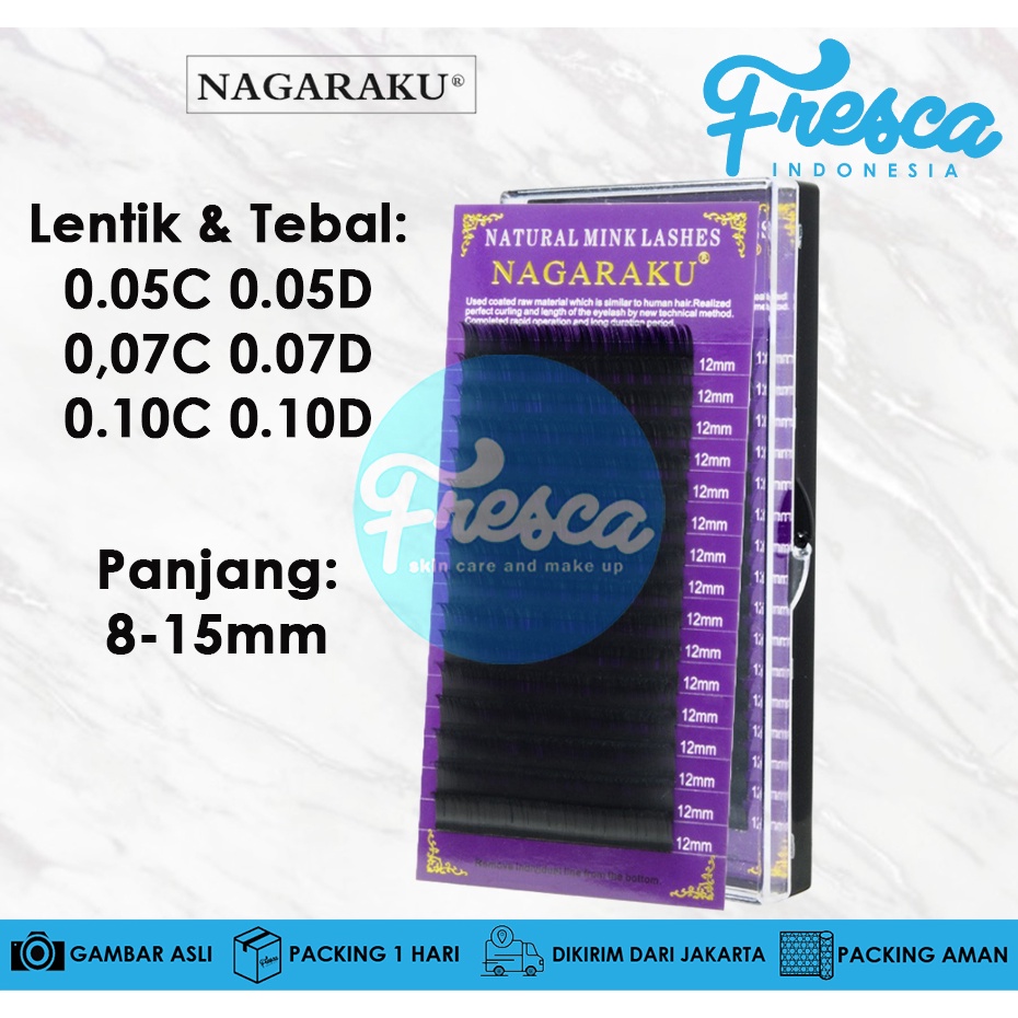 Nagaraku Mink Lashes / Nagaraku Eyelash Extention / Bulu Mata Nagaraku / Nagaraku Nagaraku Mink Lash