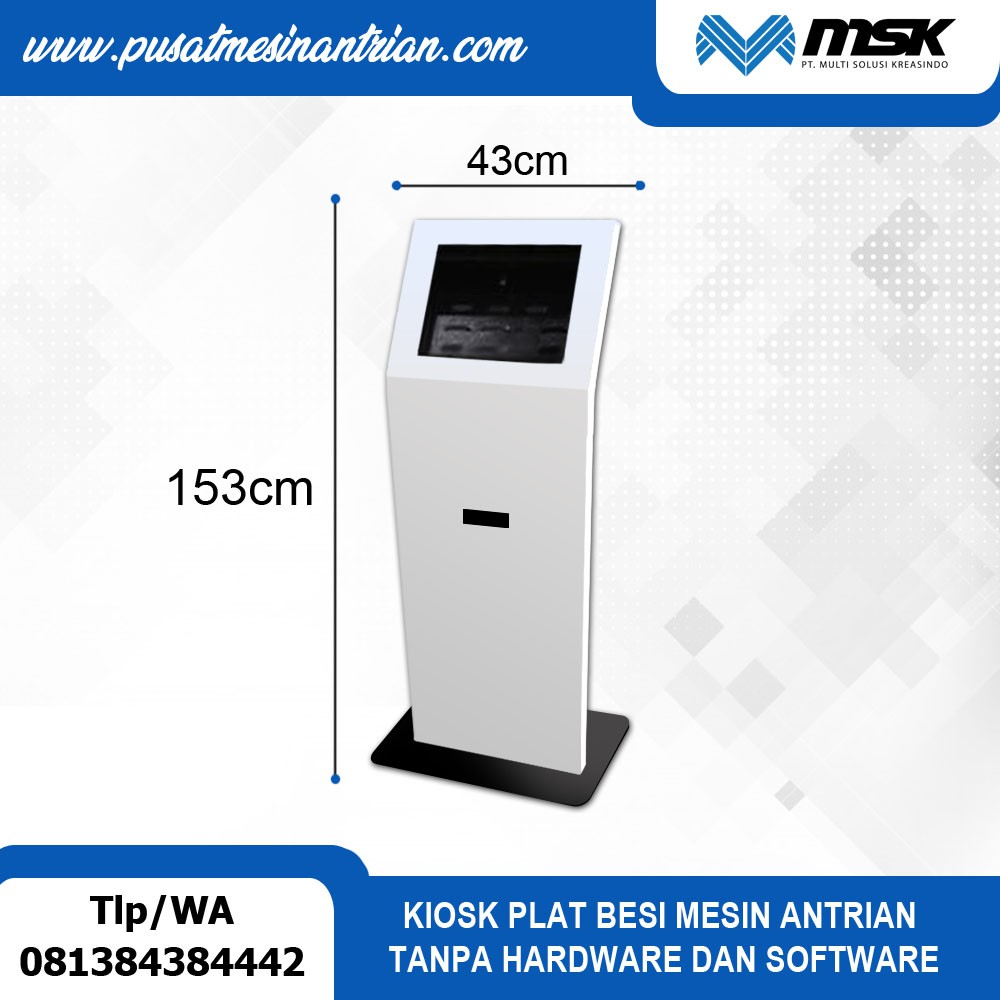 KiosK Plat Besi Mesin Antrian