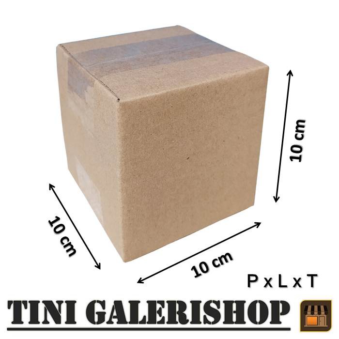 Kardus Packing Karton Box Uk.10x10x10 cm Luar Polos Dalam Ada Tulisan-2