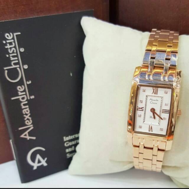 Jam Tangan Alexandre Christie AC2576 Wanita Original Rosegold