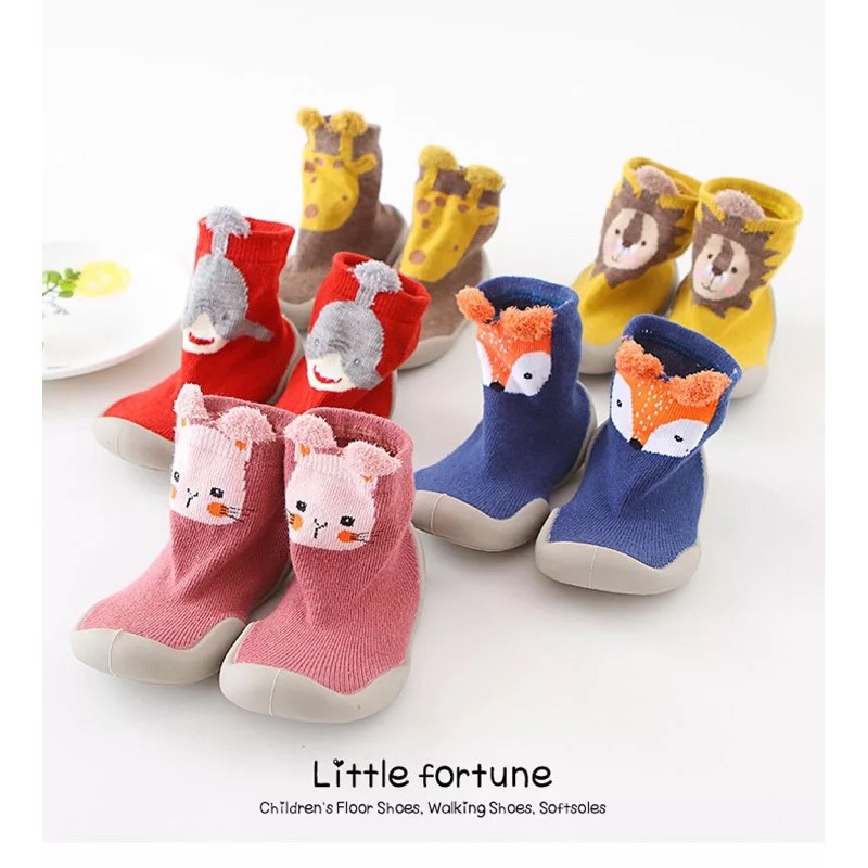 Sepatu Bayi Newborn Balita Laki Laki Perempuan Antislip Skidder Prewalkers Baby Shoes Kaos Kaki Bayi