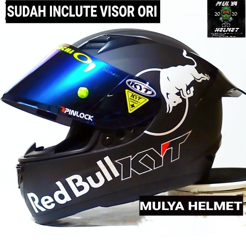 TERBARU KYT R10 SOLID PAKET GANTENG (LEOPARD & REDBULL)