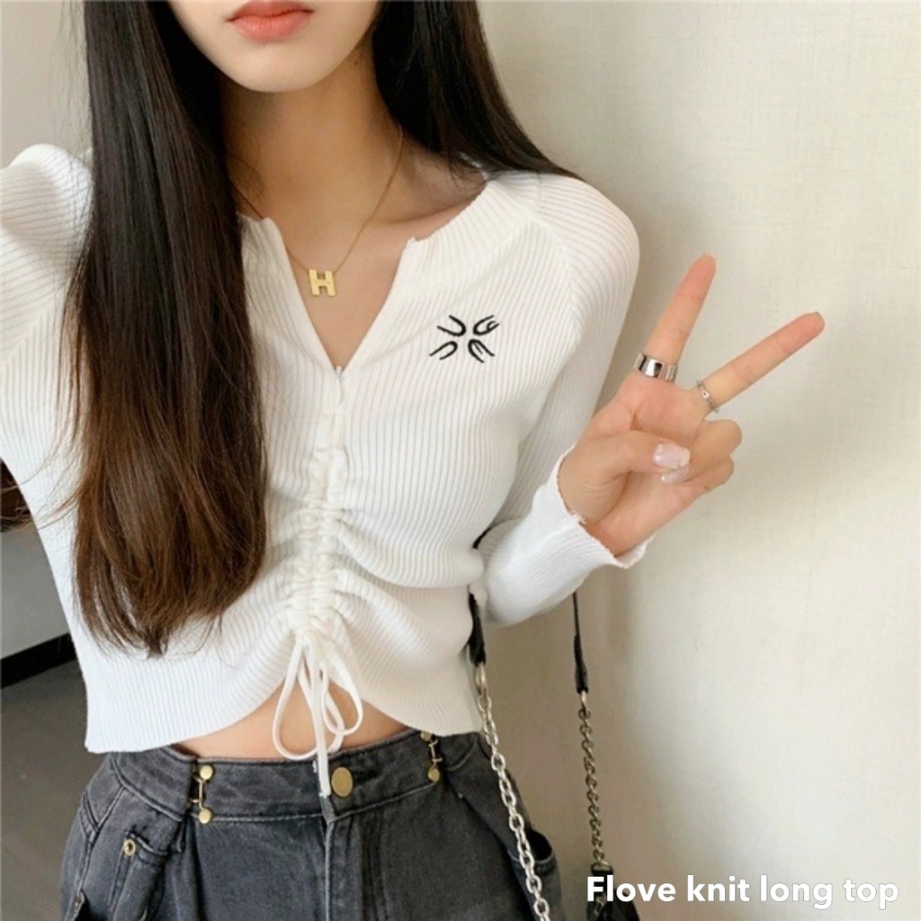 Flove knit long top - Thejanclothes