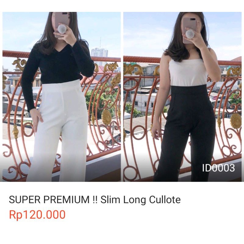 slim long cullote
