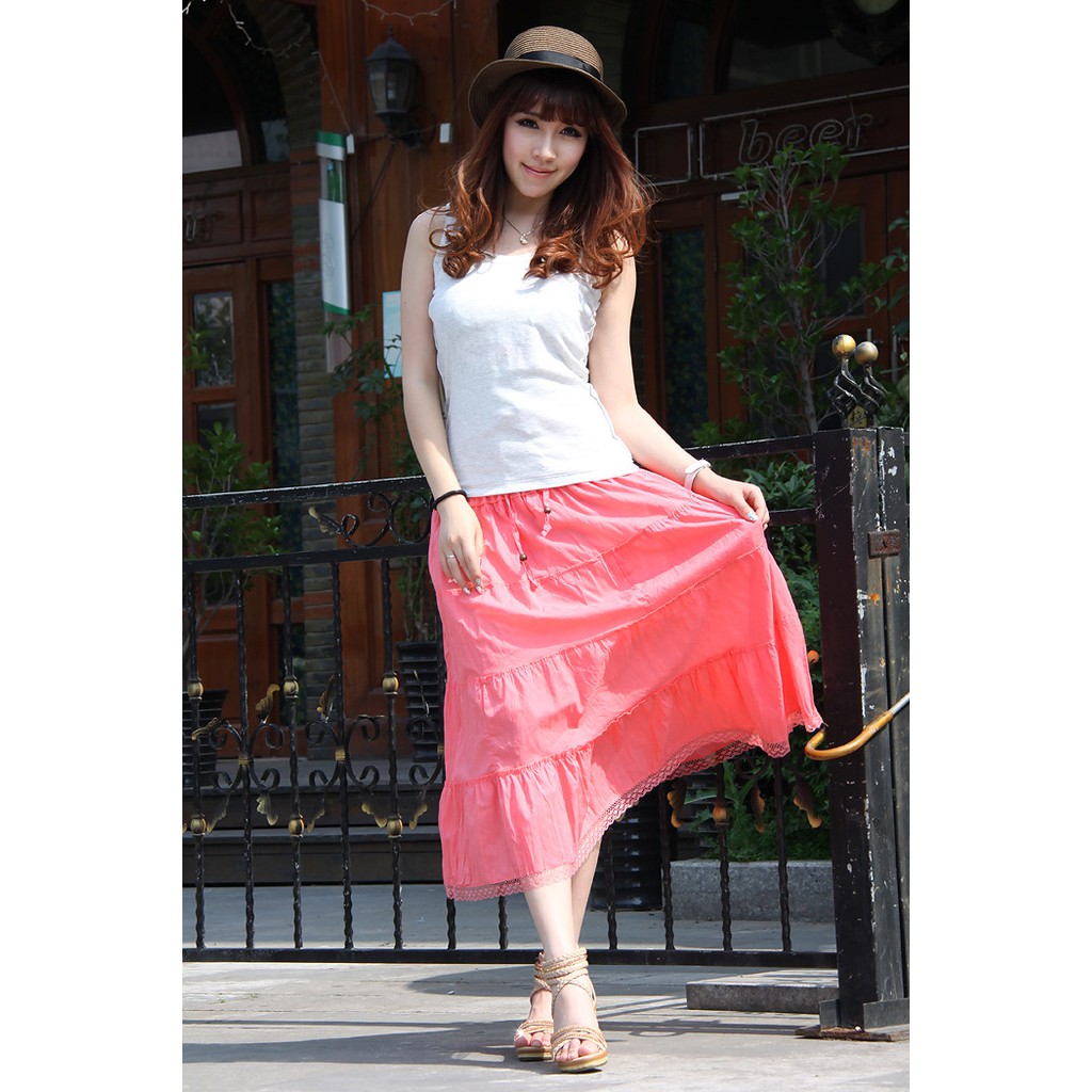 Pink Skirt Korean Fashion 57H4151