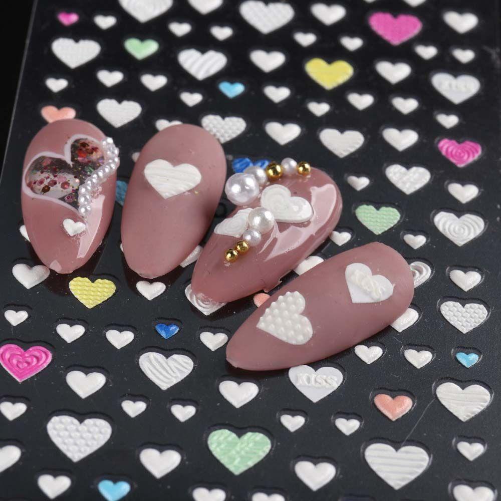 MXBEAUTY Stiker Nail Art Kreatif Relief Cinta Hati Konstelasi Bulan Cosmic Manicure Tool