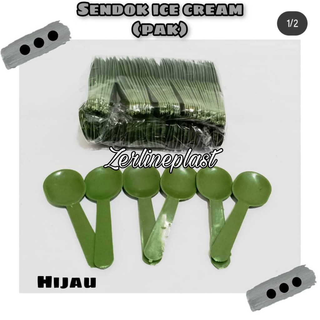 Sendok Ice Cream Plastik @100pcs