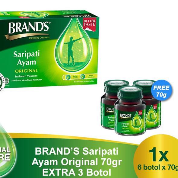 

¯\_( ͡❛ ͜ʖ ͡❛)_/¯ Brand's Saripati Ayam Original 70gr Extra 3 Botol ╟