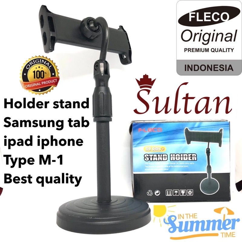 Grosir holder stand fleco original M1 for samsung tab iphone ipad tablet zoom tiktok tripod selfie