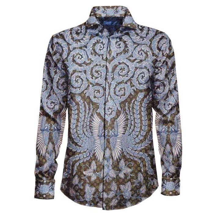 Kemeja pria lengan panjang bahan sutera