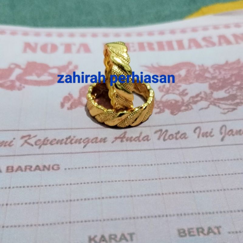 cincin coin motif emas 24k lagi viral
