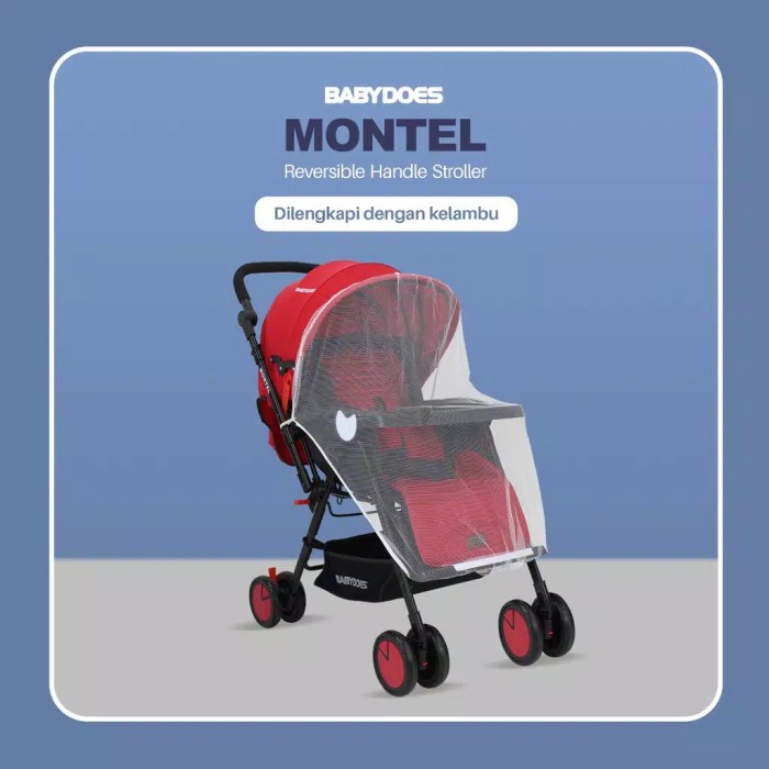 Makassar ! Stroller / Kereta Dorong Babydoes MONTEL Reversible