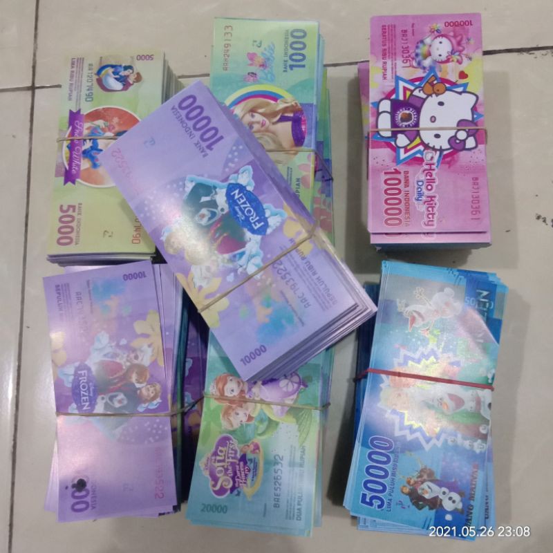 Maian Uang Karakter Ukuran Normal Isi 10 pcs