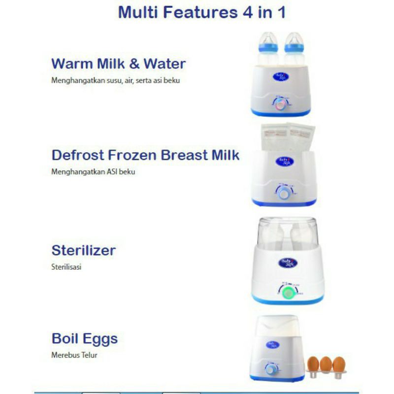 Baby Safe Twin Bottle Botol Warmer &amp; Sterilizer LB216 - Penghangat Asi dan Steril Botol Bayi