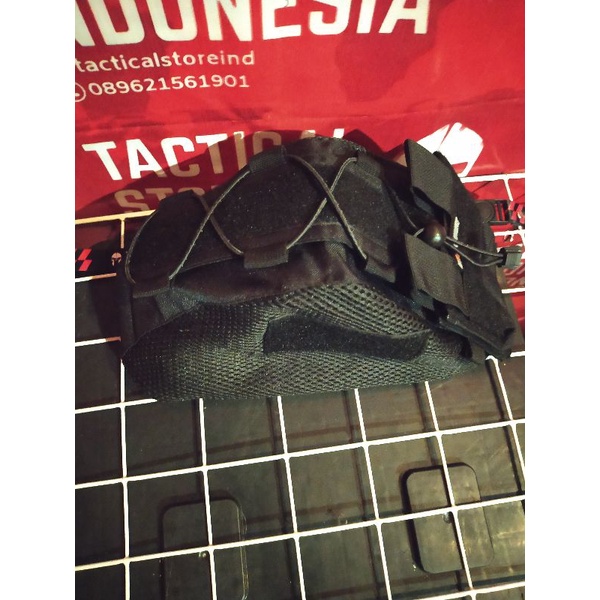 Cover Helm Tactical + Pouch Perekat Battery Gen 1 - Hitam