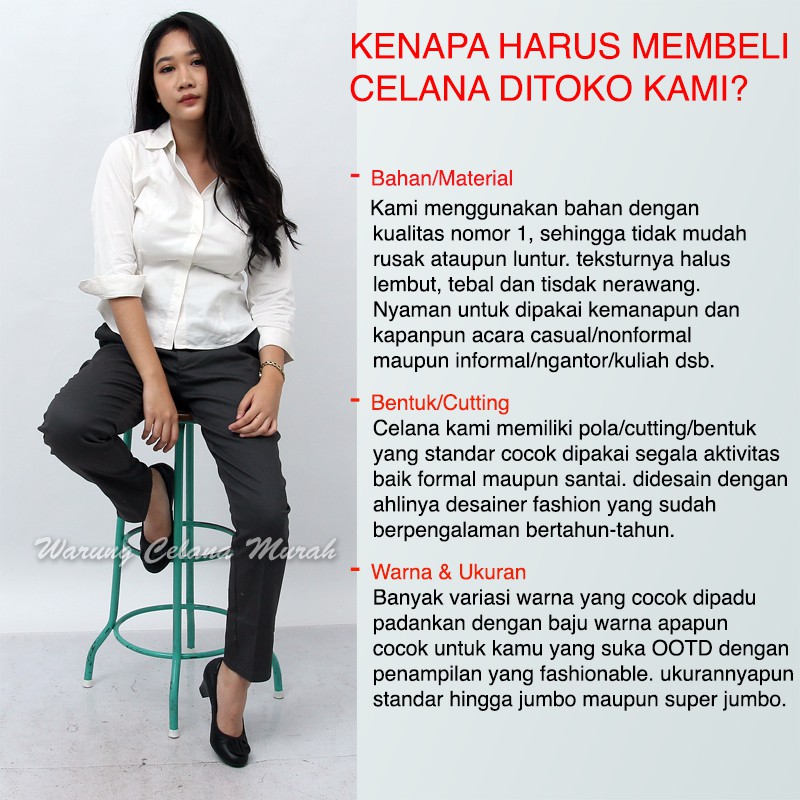 BAGGY PANTS THE EXCLUSIVE CELANA PANJANG WANITA PREMIUM BB 35 - 60 KG