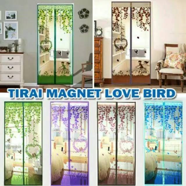 Tirai Magnet Love Bird/sangkar/onthel merk baichuan