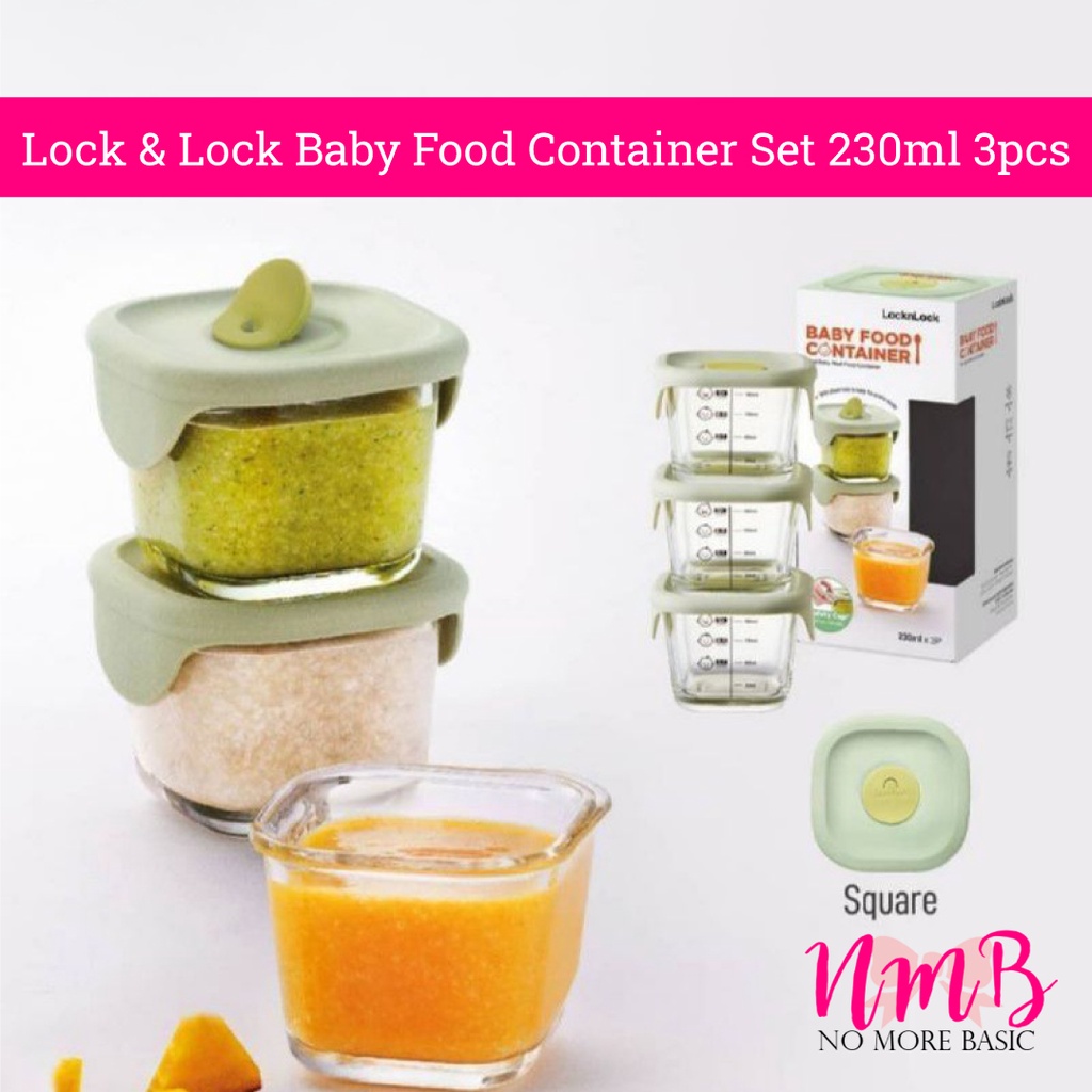 Lock n Lock Baby Food Container MPASI set 230ml isi 3pcs Tempat Makan Bayi