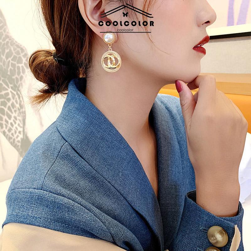 COD  Anting  Fashion Gaya Istana Anting-Anting Mutiara Anting-Anting Wanita Anting-Anting Kepribadian- cl
