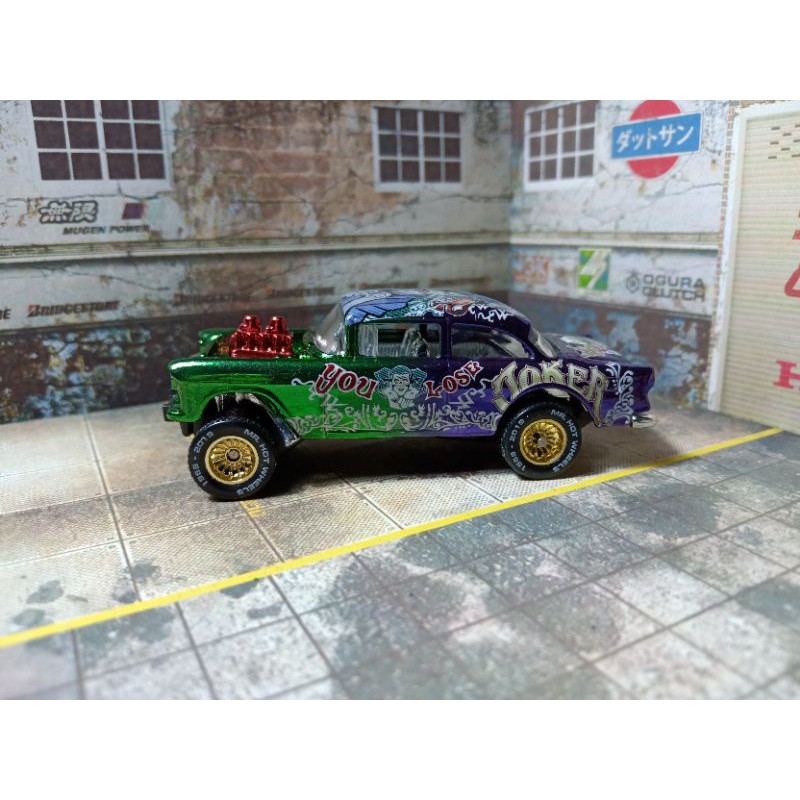 Hot Wheels 55 Chevy Bel Air Gasser custom Joker