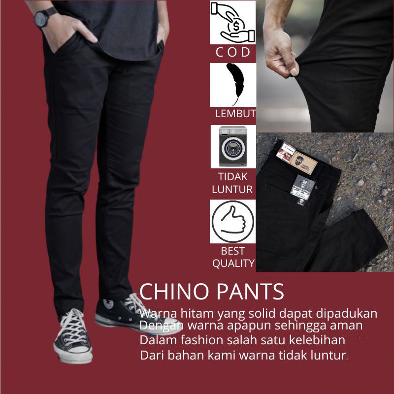 Celana Panjang Chino Pria / Celana Pria Kerjaharian Celana Formal Pria Slimfit