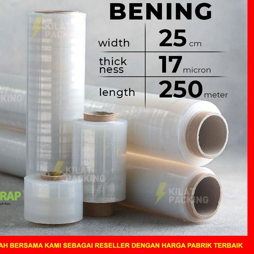 

Stretch Film Bening 25 CM x 250 M Plastik Wrapping SATUAN
