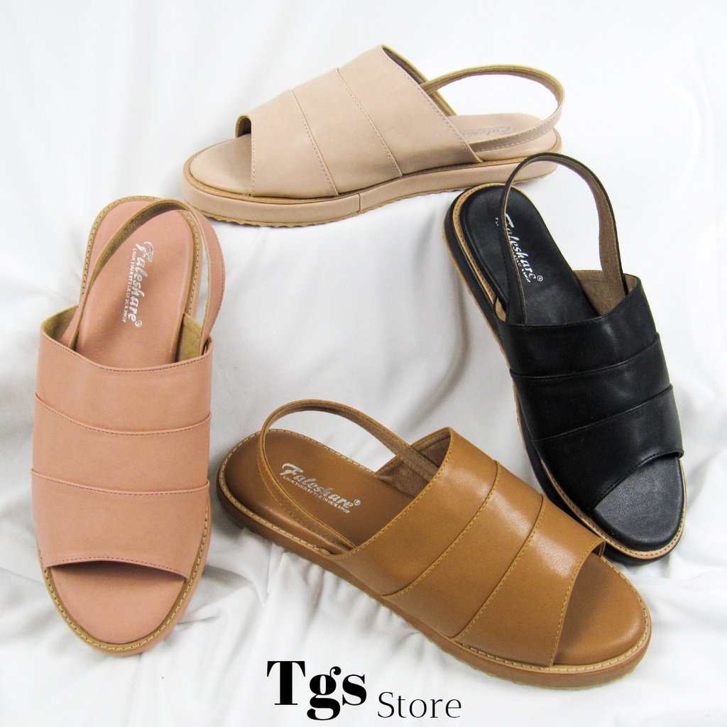 Sandal flat wanita spon tali  NG-10